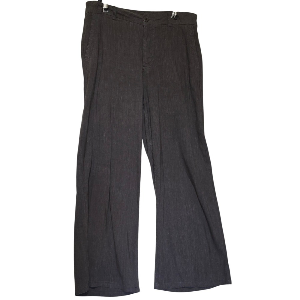 Kut From The Kloth size 4 30x26 Linen Grey Wide Leg Ankle Pants Classic City - Picture 2 of 10